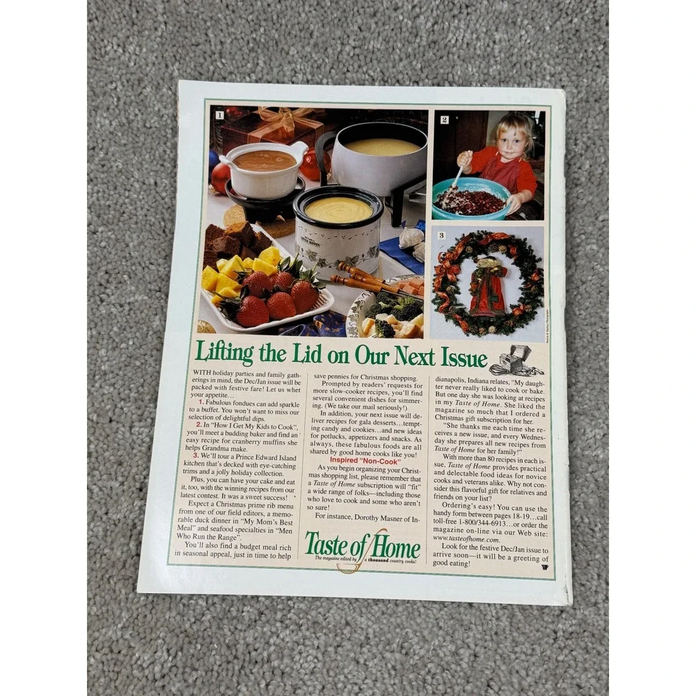 Taste of Home Magazine Lot 3 Issues 2000 2004 Holiday Fall Recipes Vintage